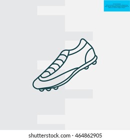 Soccer boots label - vector illustration