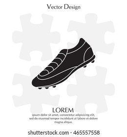 Soccer boots label - vector illustration
