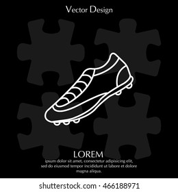 Soccer boots label - vector illustration