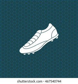 Soccer boots label - vector illustration
