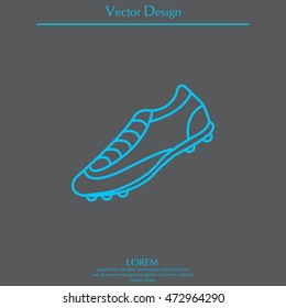 Soccer boots label - vector illustration