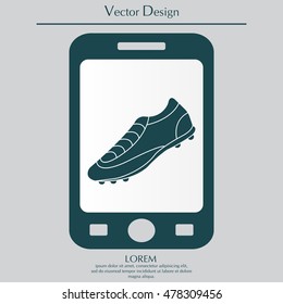 Soccer boots label - vector illustration