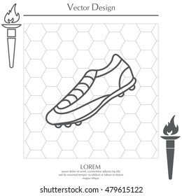 Soccer boots label - vector illustration