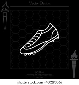 Soccer boots label - vector illustration