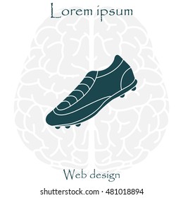 Soccer boots label - vector illustration