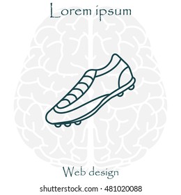 Soccer boots label - vector illustration