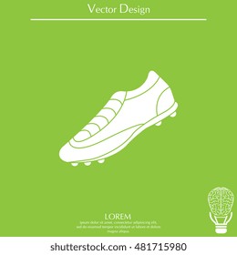 Soccer boots label - vector illustration