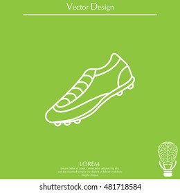 Soccer boots label - vector illustration