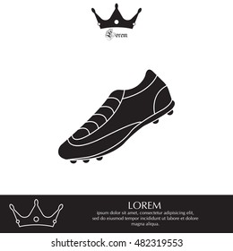 Soccer boots label - vector illustration
