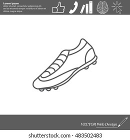 Soccer boots label - vector illustration