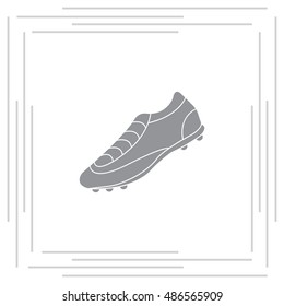 Soccer boots label - vector illustration