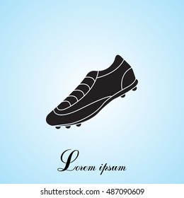 Soccer boots label - vector illustration