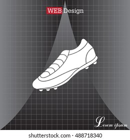 Soccer boots label - vector illustration