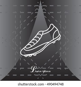 Soccer boots label - vector illustration