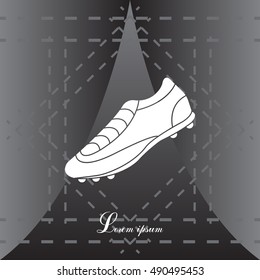 Soccer boots label - vector illustration