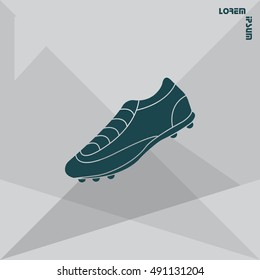 Soccer boots label - vector illustration
