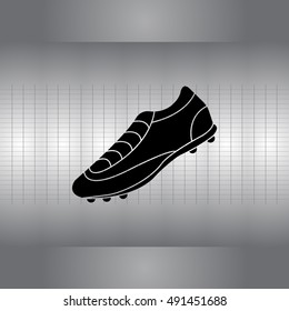 Soccer boots label - vector illustration