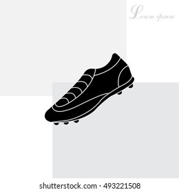 Soccer boots label - vector illustration