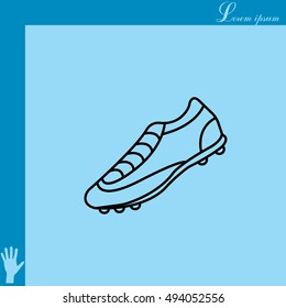 Soccer boots label - vector illustration