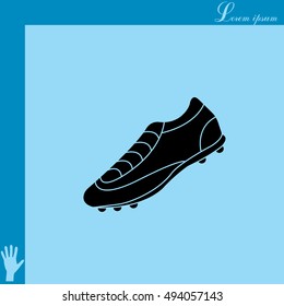 Soccer boots label - vector illustration