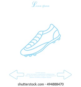 Soccer boots label - vector illustration
