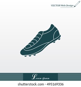 Soccer boots label - vector illustration