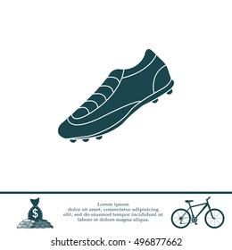 Soccer boots label - vector illustration