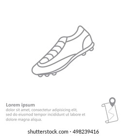 Soccer boots label - vector illustration
