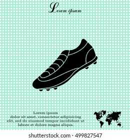 Soccer boots label - vector illustration