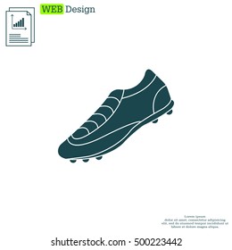 Soccer boots label - vector illustration