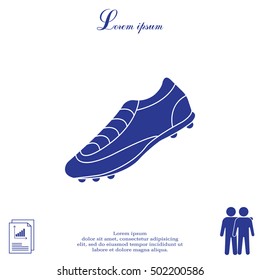 Soccer boots label - vector illustration