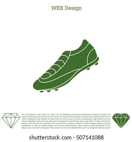 Soccer boots label - vector illustration