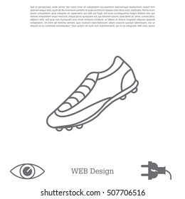 Soccer boots label - vector illustration