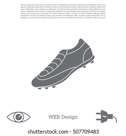 Soccer boots label - vector illustration