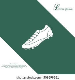 Soccer boots label - vector illustration