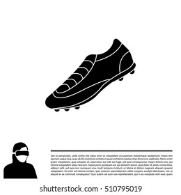 Soccer boots label - vector illustration