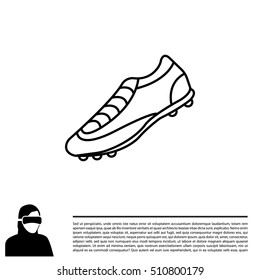 Soccer boots label - vector illustration