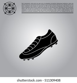 Soccer boots label - vector illustration