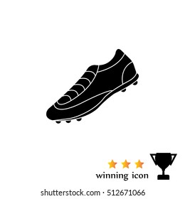Soccer boots label - vector illustration