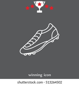 Soccer boots label - vector illustration