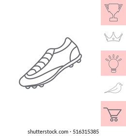 Soccer boots label - vector illustration