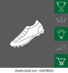 Soccer boots label - vector illustration