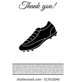 Soccer boots label - vector illustration