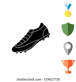 Soccer boots label - vector illustration
