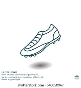 Soccer boots label - vector illustration