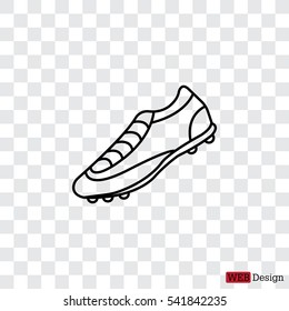Soccer boots label - vector illustration