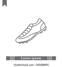 Soccer boots label - vector illustration