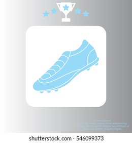Soccer boots label - vector illustration