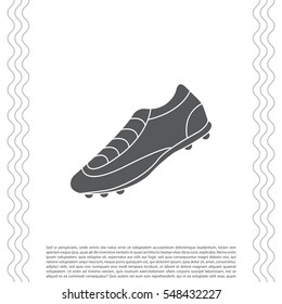 Soccer boots label - vector illustration