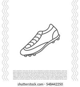 Soccer boots label - vector illustration